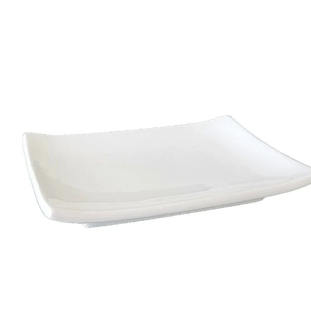 Pier 1 Rectangle White Porcelain Plates: Asian Sushi 8”x5.5” Retired